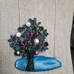 Handmade Agate Tree Necklace